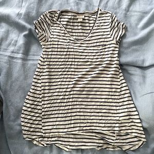 Mossimo blue and white striped top